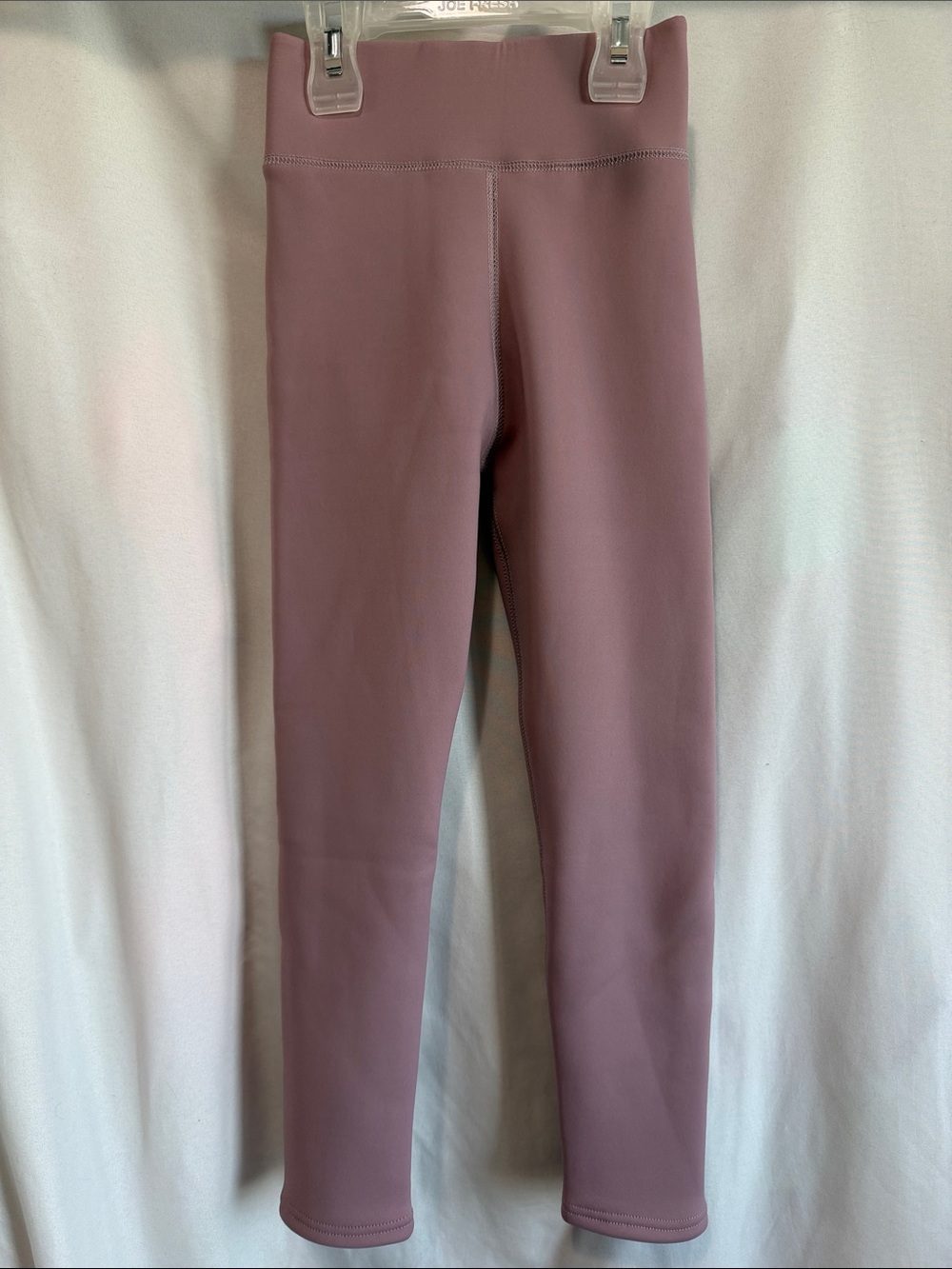 Girls High-Rise Dusty Fleece Lined Mauve Leggings